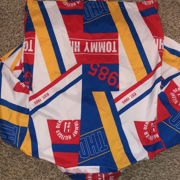 Tommy Hilfiger Mens Size Medium Ski Jacket Windbreaker Y2K Colorful Coat RARE - Picture 3 of 3